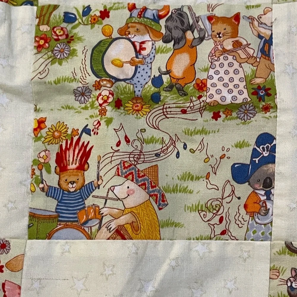 Patchwork Quilt Handcrafted by Shepherd Quilters Stroller Blanket Child Size